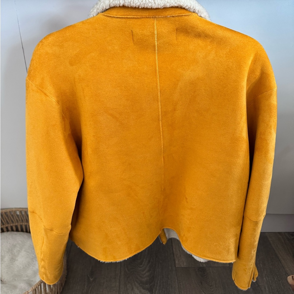 Zara Women's Mustard Teddy Jacket
